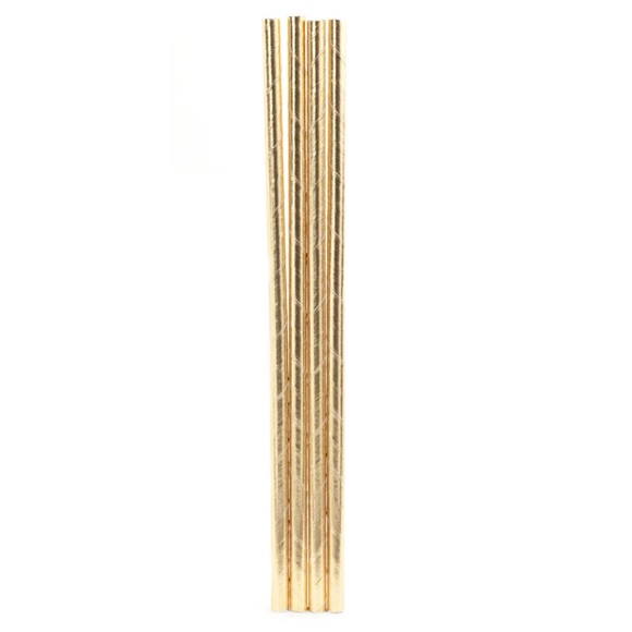 gold paper straws 144 units-NIB - Picture 4 of 13
